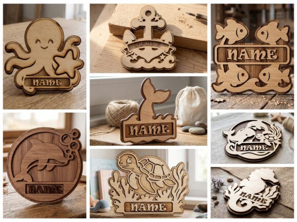 Download Ocean Nursery Name Sign SVG Bundle - Bundle Collection