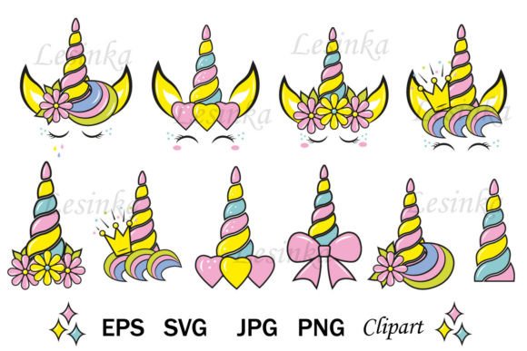 Download Unicorn Head Bundle, Unicorn Horn Svg C - Bundle Collection