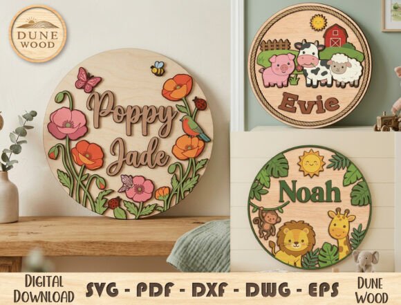 Download Kids Name Sign SVG Bundle - Bundle Collection