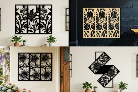 Download Laser Cut Floral Wall Panel SVG Bundle - Bundle Collection