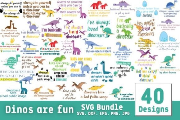 Download Dinos Are Fun SVG Bundle - Bundle Collection