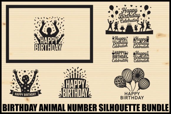 Download Birthday Animal Number Silhouette Bundle - Bundle Collection