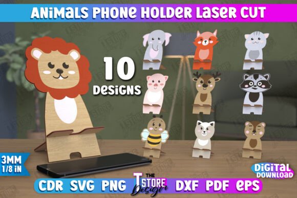Download Animal Phone Stands Laser Cut Bundle - Premium Bundle