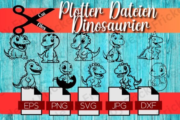 Download Dinosaurier Dinos SVG Bundle Zum Plotten (German) - Bundle Collection