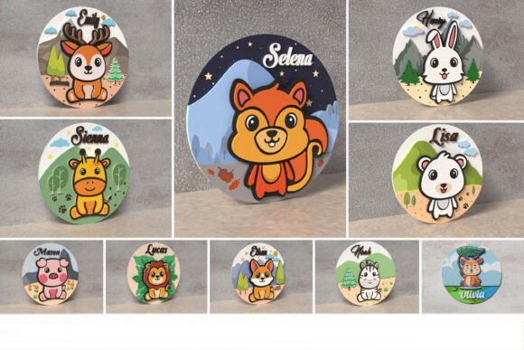 Download Animal Baby Name Sign Bundle - Bundle Collection